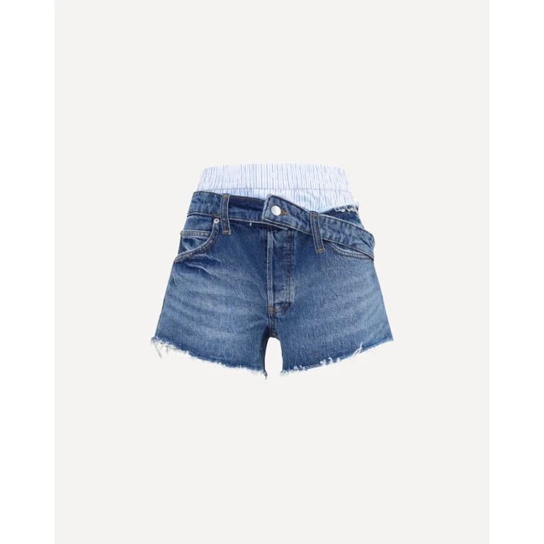 ALEXANDER WANG Denim Shorts with boxer detail Female 25