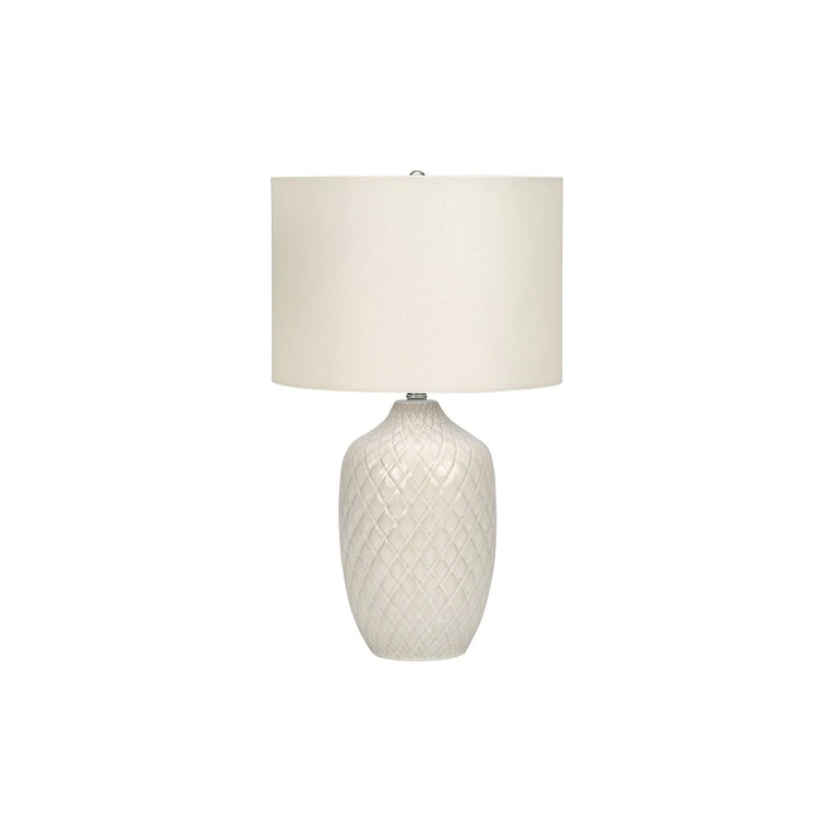 25 Inch Cream Ceramic Table Lamp