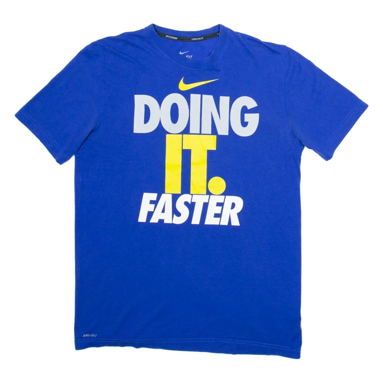 NIKE Mens T-Shirt Blue M