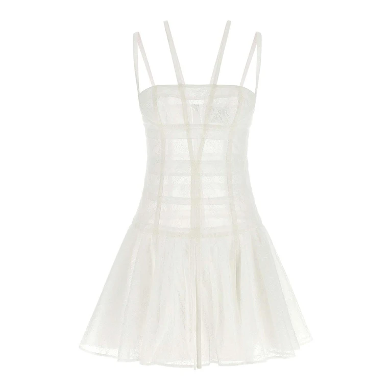 Robe Au Genou - Blanc (GBSS26514BIANCO)