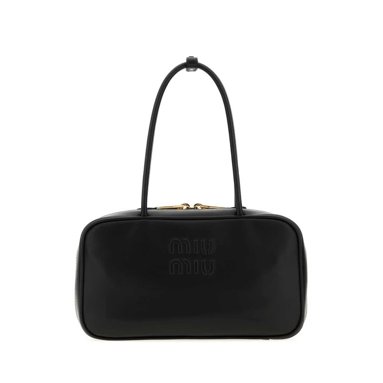 Black Leather Shoulder Bag Nero Borse A Mano - Women