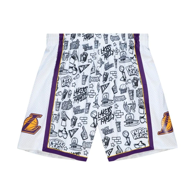 NBA Doodle Swingman Shorts La Lakers 2009