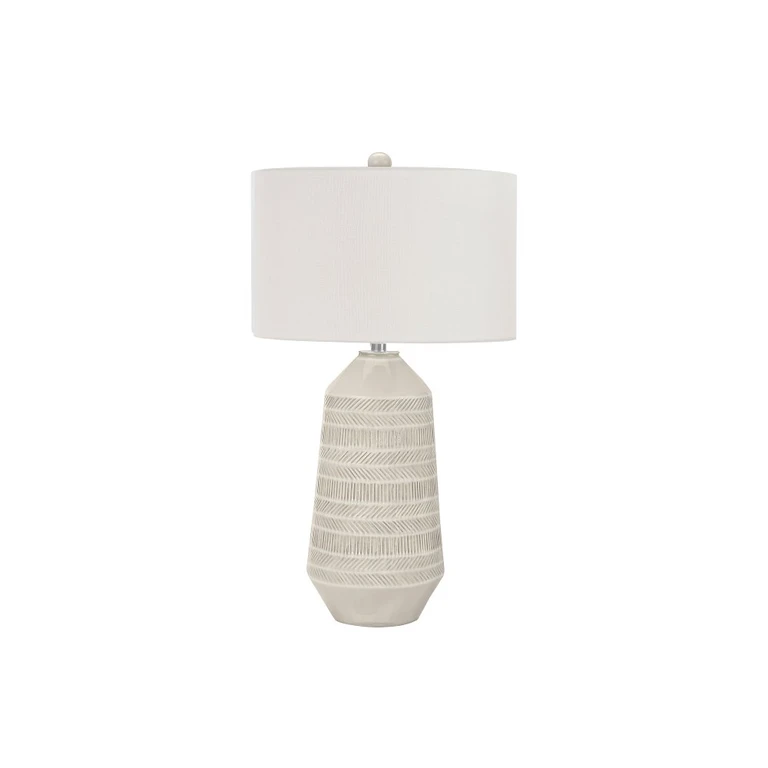 33 Inch Ivory and Cream Table Lamp