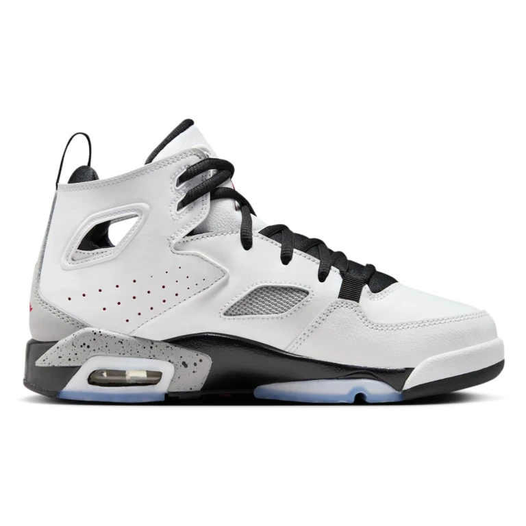 Grade School Flight Club 91 Gs 'White Metallic Silver' Sneakers