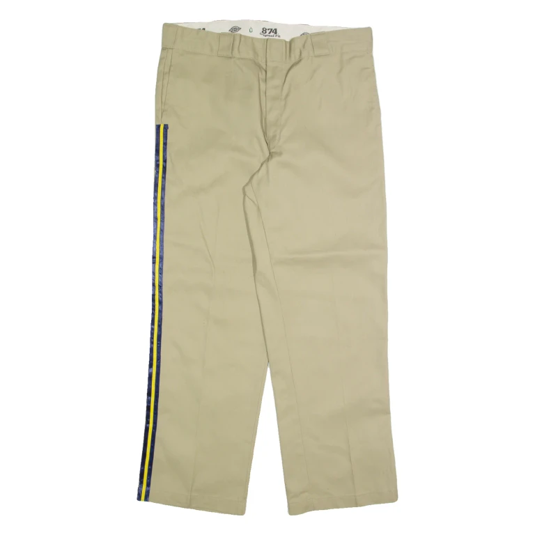 DICKIES Chino Mens Trousers Beige Regular Straight W36 L30