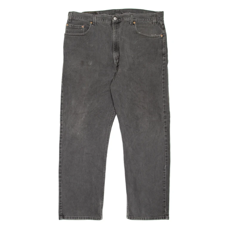 LEVI'S 505 Jeans Mens Grey Regular Straight 90s W42 L30