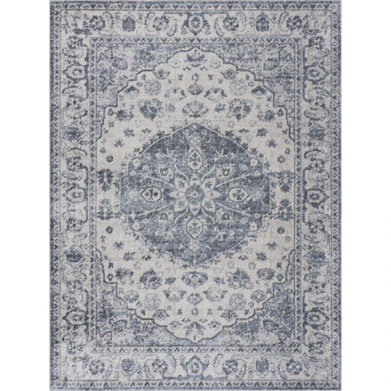 Blue Hiti Washable area rug - Clearance