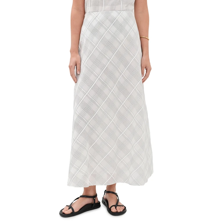 rag & bone Wren Plaid Skirt White Plaid M