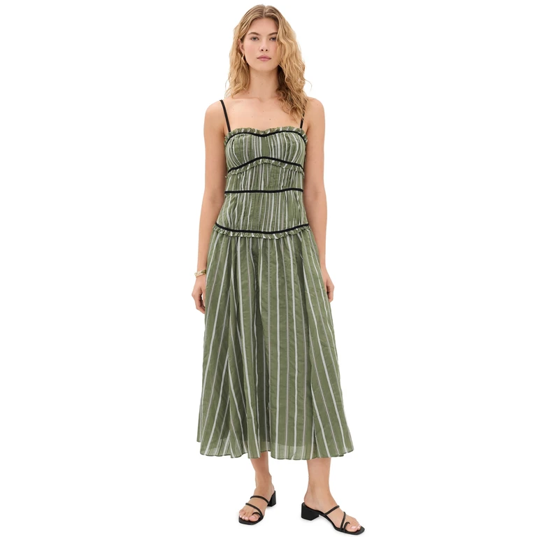 Cinq à Sept Celia Dress Olive Noir 8