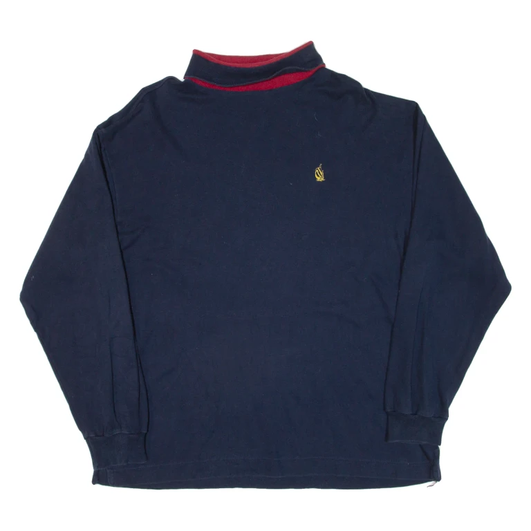 NAUTICA Mens Sweatshirt Blue Roll Neck XL