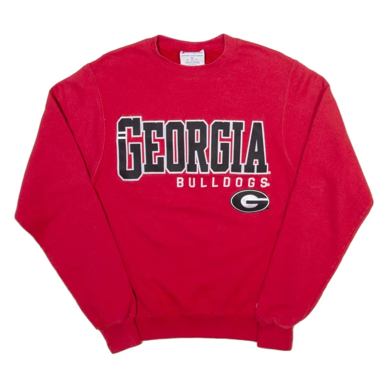CHAMPION Georgia Bulldogs Mens Sweatshirt Red USA XS