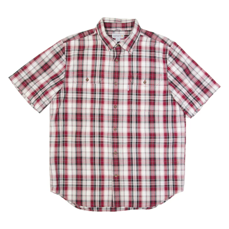 CARHARTT Relaxed Fit Mens Shirt Red Check L