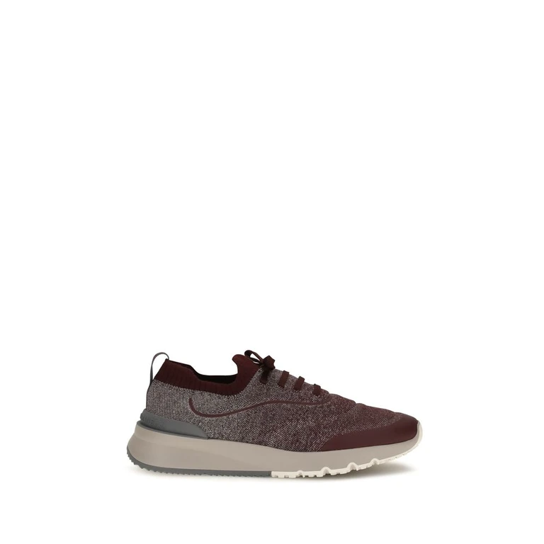 Bordeaux Cotton Athletic Sneakers - Men