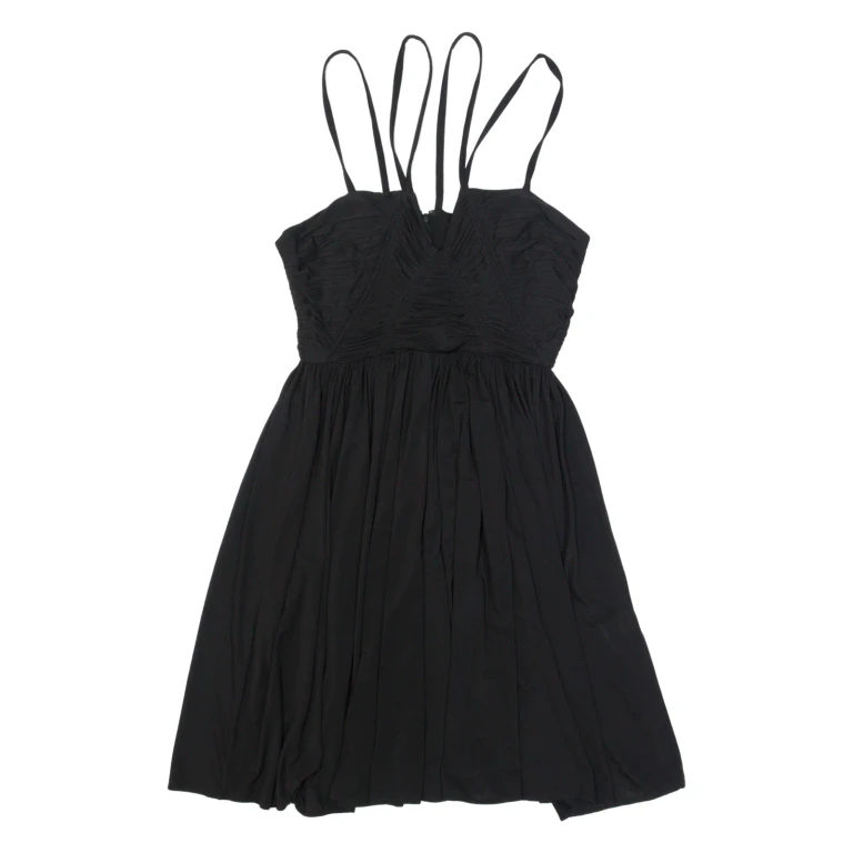 WHISTLES Womens Day Dress Black Sleeveless Knee Length UK 12