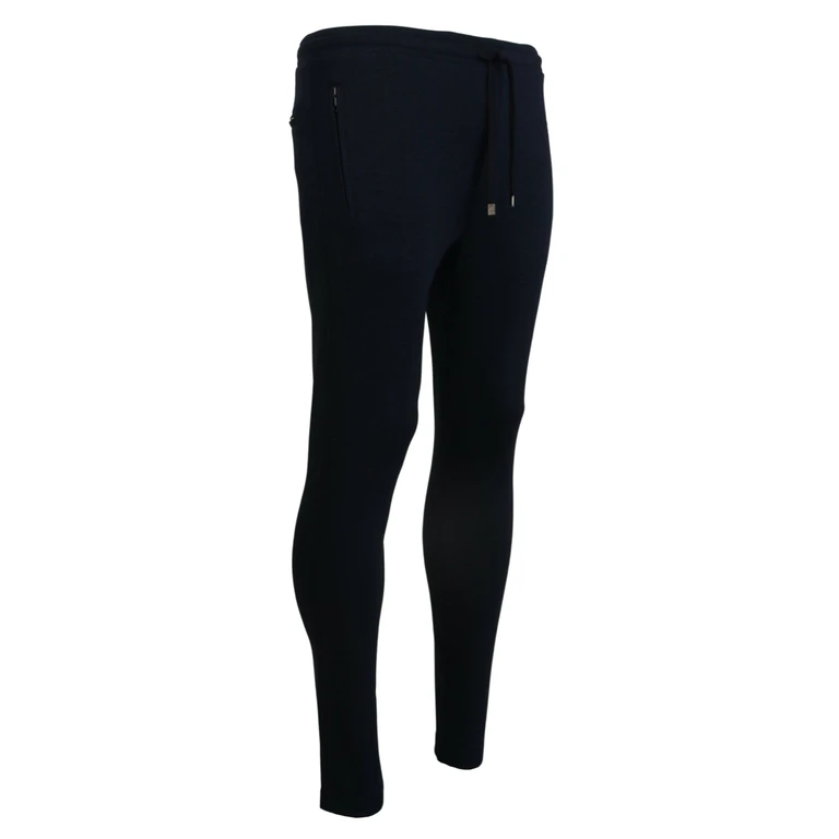 Blue Mens Sport Cotton Sweatpants Pants - Men