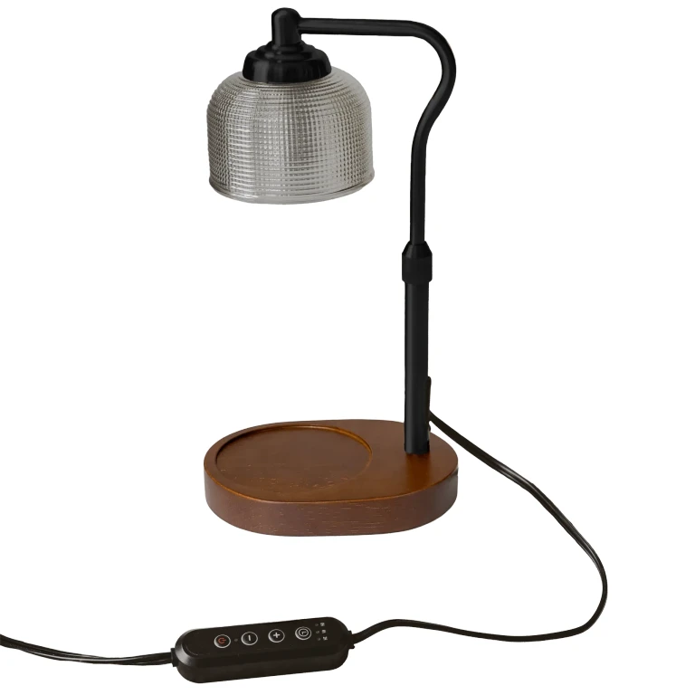 Candle Warmer Lamp with Wood Base