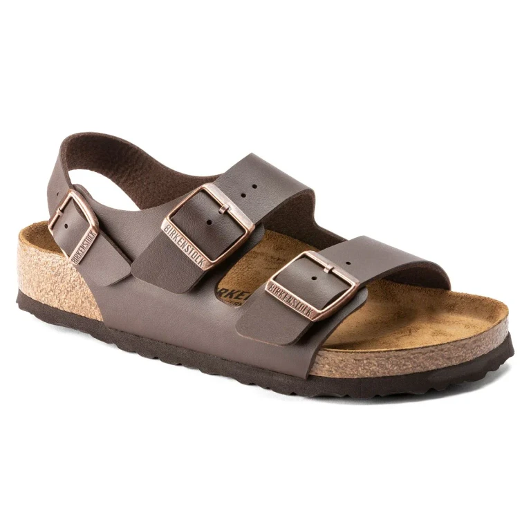 Milano Natural Leather Dark Brown Sandals