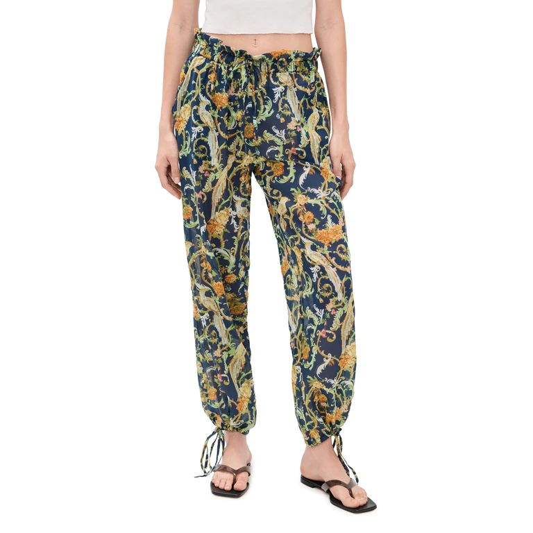 Coniglio Palm Beach Beach Pants Royal Birds Navy 1