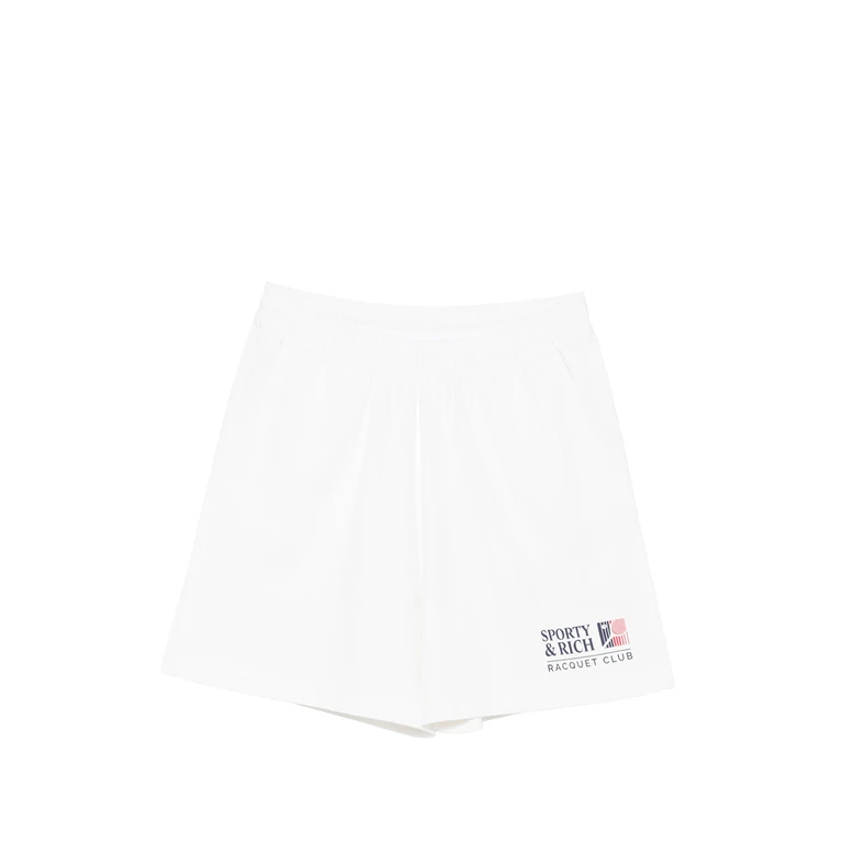 Sporty & Rich Lena Logo-print Elasticated Shorts