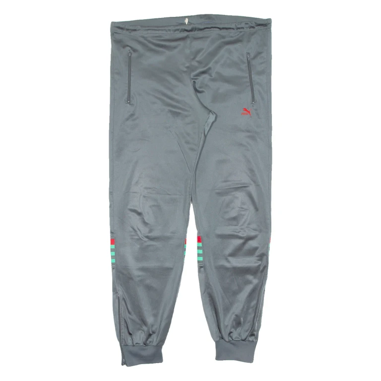 PUMA Mens Track Pants Grey Tapered XL W38 L31