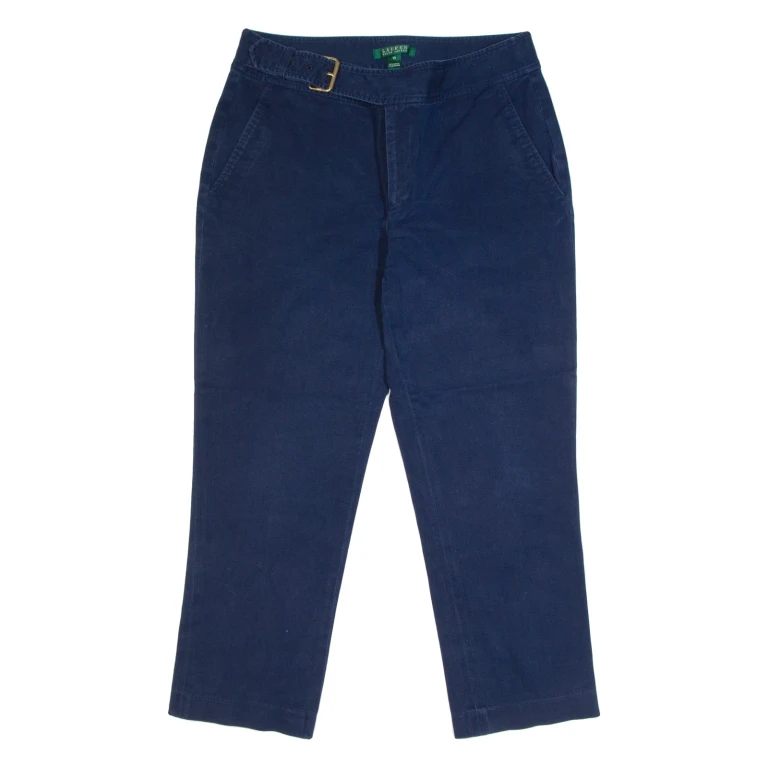 LAUREN RALPH LAUREN Womens Trousers Blue Regular Straight W30 L25