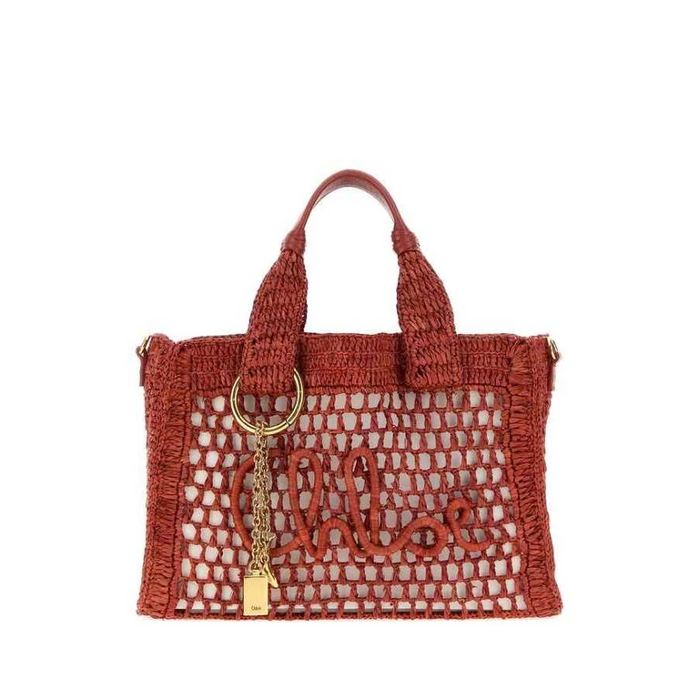 Red Raffia Summer Banana Shopping Bag Gingerred Borse A Mano