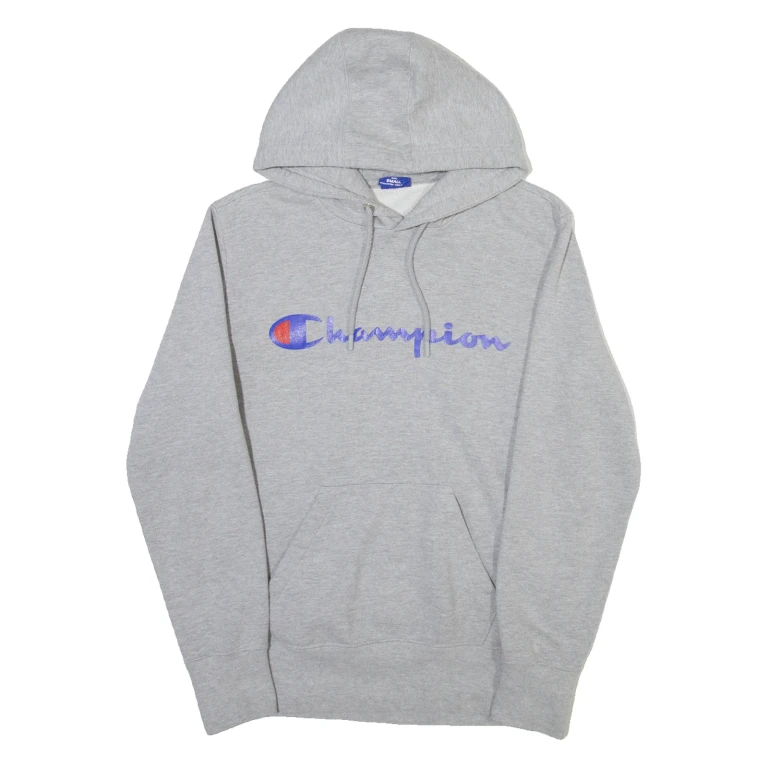CHAMPION Mens Grey Hoodie S
