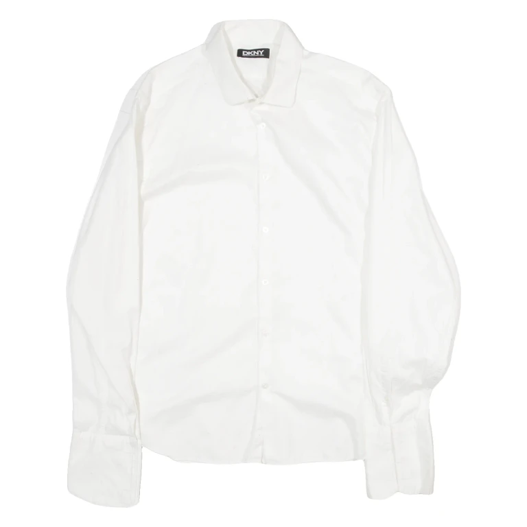 DKNY Mens Shirt White Long Sleeve M