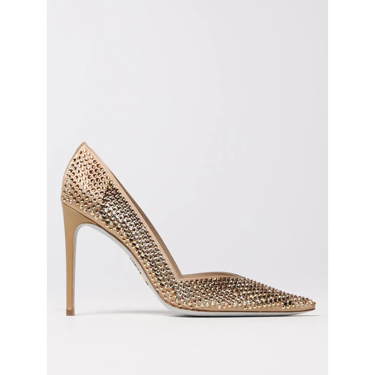 Ginger Pumps in Perforated Satin with Rhinestones (C11615105C001V184)