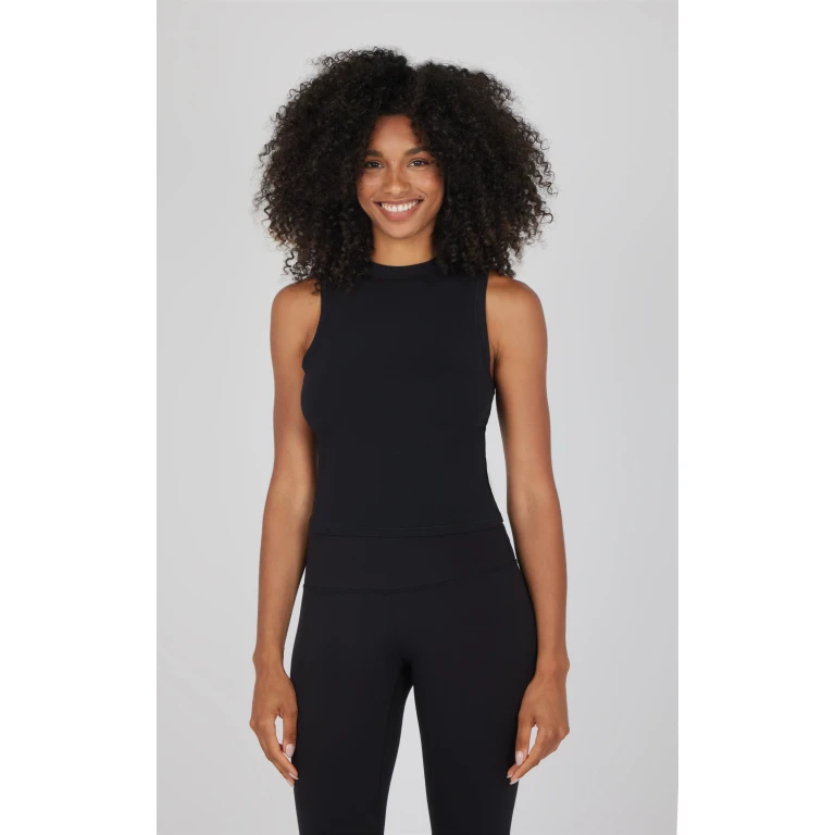 Airlite Cotton Mock Neck Tank