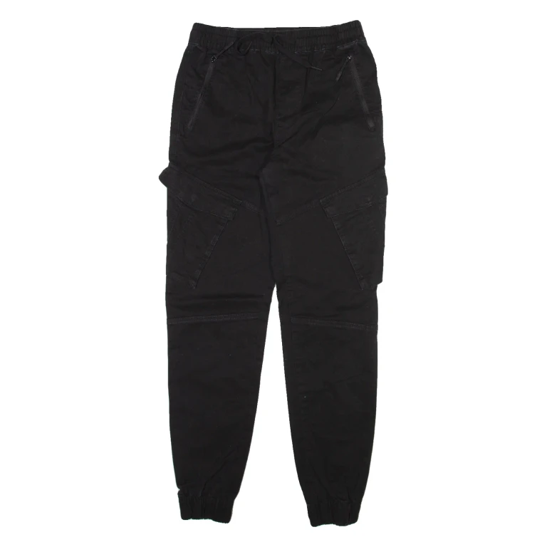 DIESEL Cargo Jogger Style Womens Trousers Black Relaxed Skinny W26 L29
