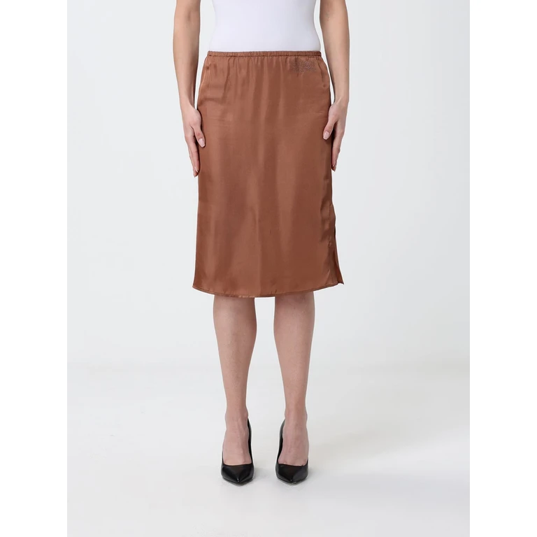 Cupro Pencil Mini Skirt with Elasticated Waist (S62ME0029M35880133)