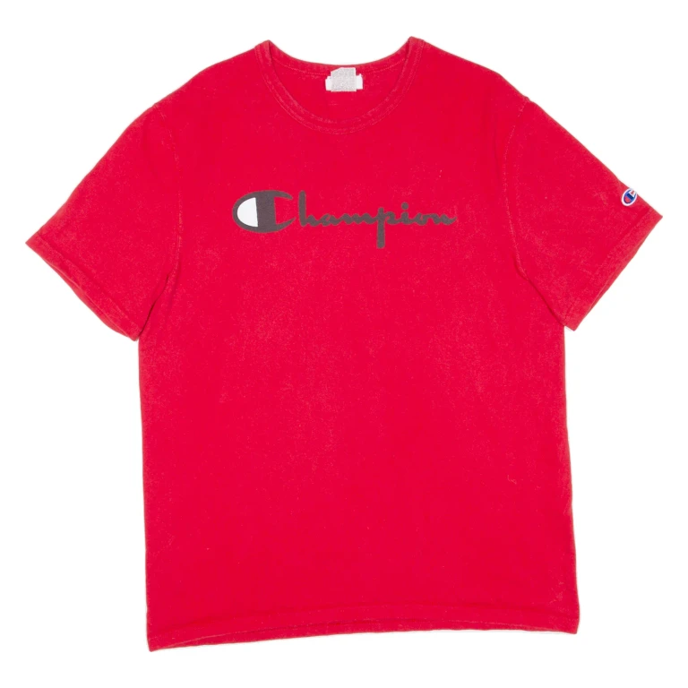 CHAMPION Mens T-Shirt Red L