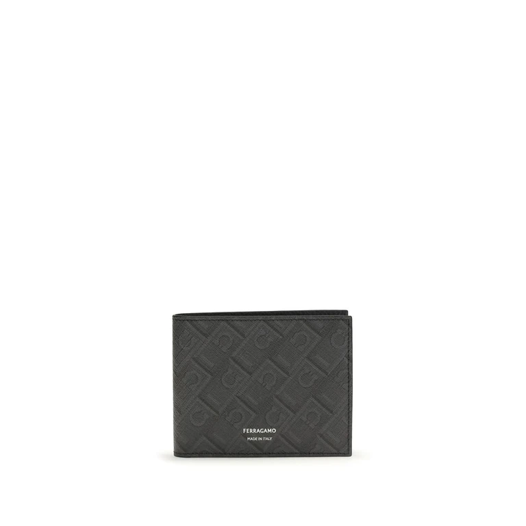 Black Calf Leather Bos Taurus Wallet - Men
