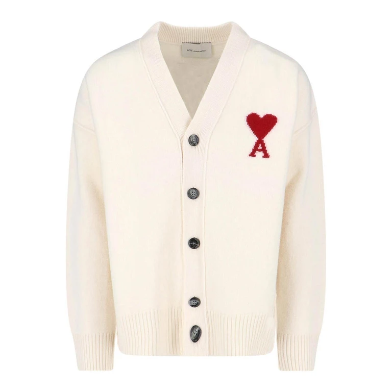 Ami Paris Cardigan - Crème (UKC367018154)
