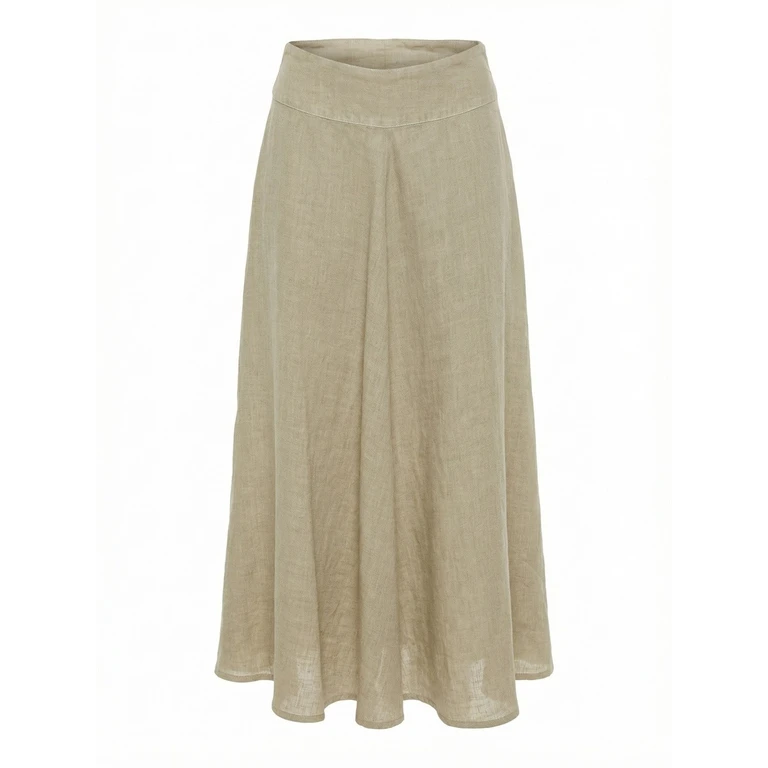120%Lino Long Skirt