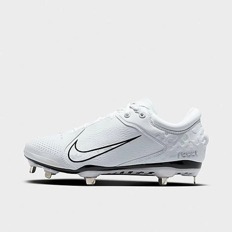 Women's Hyperdiamond 4 Elite Softball Cleats in White/Pure Platinum/Black Size: 5.0