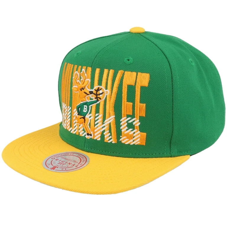 Men's NBA Cross Check Snapback Hwc Bucks Snapback Caps