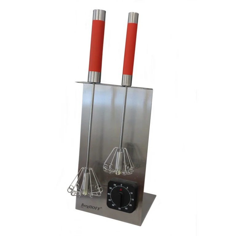 Essentials 3Pc 18/10 Stainless Steel Whisk Set, Red
