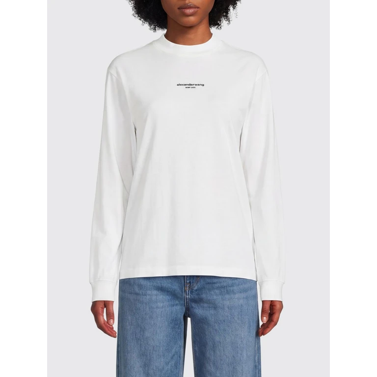 Long-Sleeve Cotton T-Shirt with Contrast Logo (UCC3261908100)