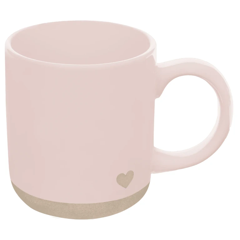 Pink Heart 14 oz Stoneware Coffee Mug