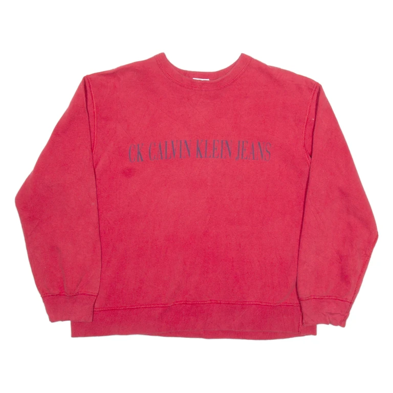 CALVIN KLEIN JEANS Mens Sweatshirt Red S