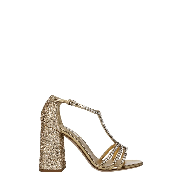 Miu Miu Gold Plastic Platform Sandals - Women