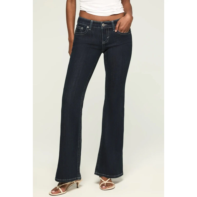 Women's Low Rise Flare - Late at Night Wash