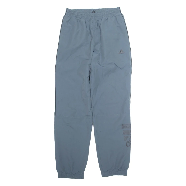 ADIDAS Mesh Lined Mens Track Pants Blue Tapered S W27 L33