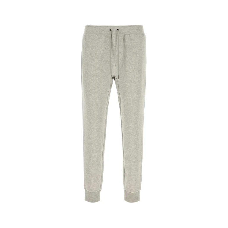 Polo Ralph Lauren Melange Grey Cotton Blend Joggers Darksportheatherc1730 Exterior: Polyester Pantaloni - Men