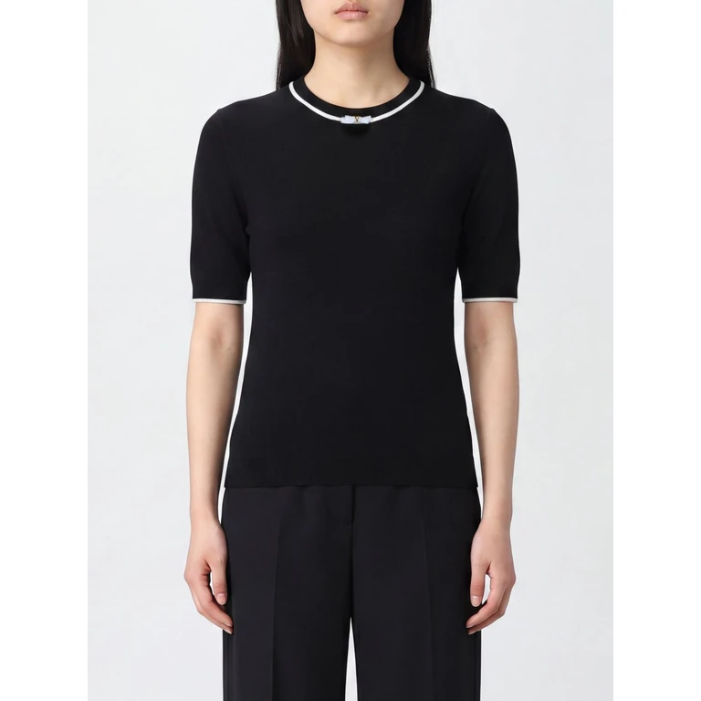Wool Crew Neck Jumper with Bow and VLogo Signature (KC74YAC10NA)