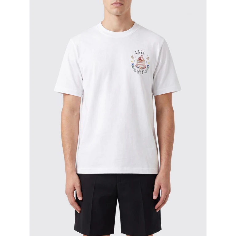Organic Cotton Crew Neck T-Shirt with Logo Print (MPF26JTS00116)