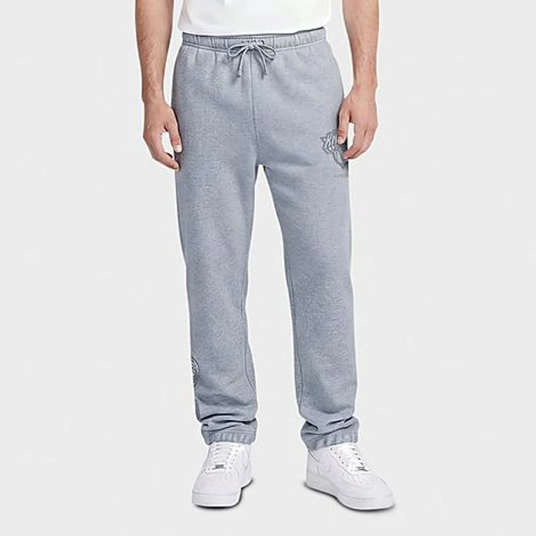 Pro Standard Men's New York Knicks NBA Neutral Fleece Sweatpants in Dark Heather Grey Size: Small