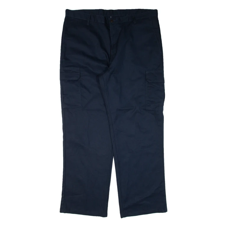 DICKIES Cargo Workwear Mens Trousers Blue Relaxed Straight W40 L32